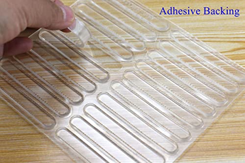 Self Adhesive Rubber Bumper:2.75 * 0.4 * 0.1Inch(L*W*T),Cabinet Door Bumpers Clear, Glass Table Top Anti Slip Pads,Rubber Bumper Strip For Chairs To Protect Walls,Soft Close Door Bumpers. #TOP1