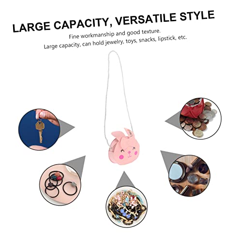 VALICLUD Cartoon Crossbody Bag for Boys Adorable Bunny PU Leather Mini Shoulder Bag Lightweight Coin Purse with Durable Craftsmanship for Daily Use and Storage Organizer3