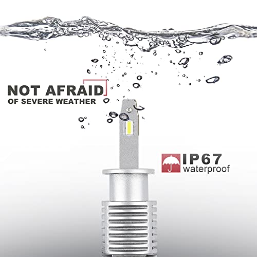 Nslumo H3C H3 Led Headlight Bulbs For 1989-1994 Hon'da Accord Niss'an Skyline Gt-R R32 Super Bright 6500K Xenon White H3 P22S Led Headlight High Low Beam Conversion Kit #TOP5