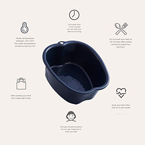 Amobon Foot Soaking Bath Basin - Large Foot Soaking Tub ,Large Size For Soaking Feet ,Sturdy Durable Plastic Water Spa And Foot Acupoint Massage,Getting The Dead/Old Skin Off Your Feet (Black) #TOP2