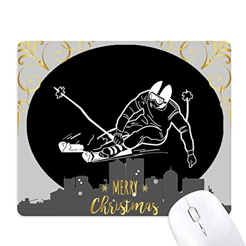 Tapis de souris ski de fond noir, le cadeau idéal pour amateurs de glisse à Noël