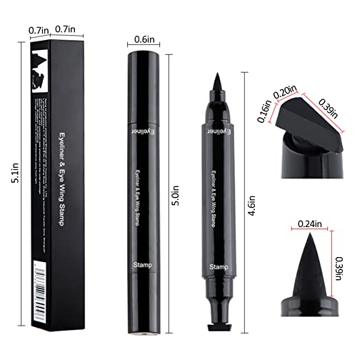 2Pcs Jutqut Eyeliner Stamp, Winged Eyeliner Stamp Eye, Eyeliner, Liquid Eyeliner waterproof, smudgeproof, long lasting, Eyeliner Pencil with Left and Right Wings Stamp - Image 8