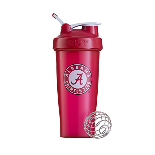 BlenderBottle Collegiate Classic 28-Ounce Shaker Bottle, University of Alabama Crimson Tide - Red/White