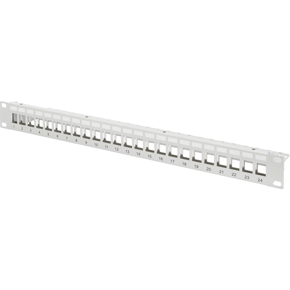 DIGITUS Patchpanel – Modular – 19 Zoll 1HE – 24 Ports – Geschirmt