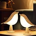 Vquand 2 Pack Bird Small Desk Lamp, 2600 mAh Dimmer Kids Night Light for Bedroom, Cordless Table Lamp with 3 Color Temperature and Touch Sensor, Rechargeable Bedside lamp, Hummingbird Lamp
