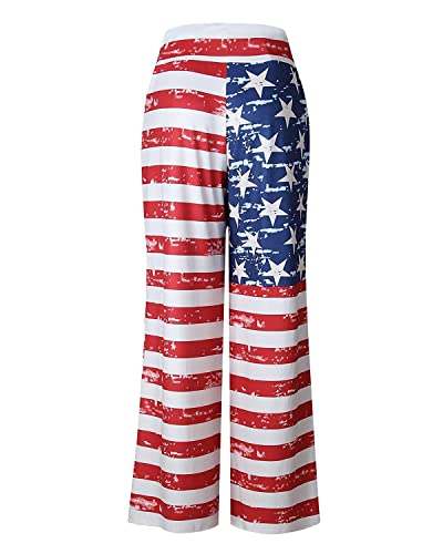 Image of NEWCOSPLAY Women's Comfy Pajama Pants Casual Drawstring Palazzo Lounge Wide Leg Pants