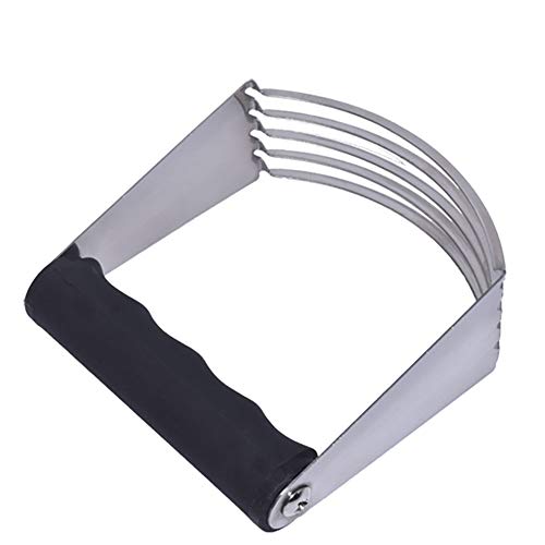 SmarTopus 2020 NEW Dough Blender, Pastry Cutter with Non-slip Grip, 5 Heavy Duty Stainless Steel Blades for Pastry Butter and Pizza Dough - Smooth Baking Dough Tools