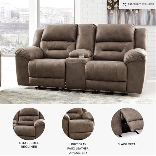 Signature Design by Ashley Stoneland Double Recliner Loveseat with Console - image 6