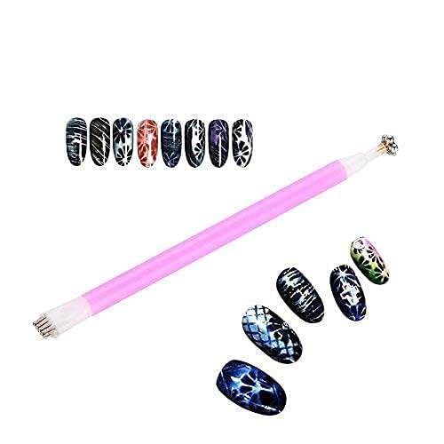 Bolt bee Double-headed Magnetic Nail Painting Pen, Dotting Pen for Cat Eye UV LED Gel Nail Art Polish, Professional Acrylic Manicure Tool-image-33