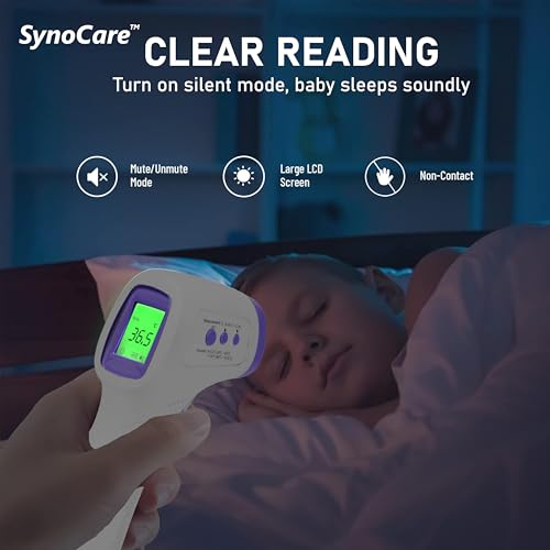 Image of Digital Infrared Thermometer for Fever - Non-Contact, Quick Read Infrared Thermometer Temperature Gun for Adults & Children, Accurate Digital Thermometer & Easy to Use (Battery Included)