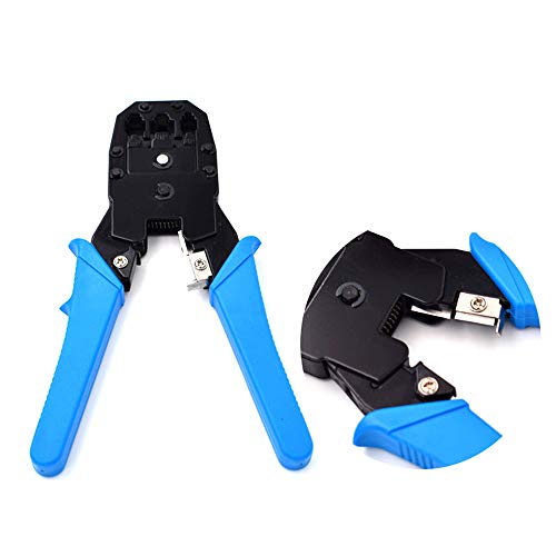 KKmoon Ferramenta de hardware de rede Ethernet portátil Cabo de rede LAN Crimper Alicate Kit de ferr