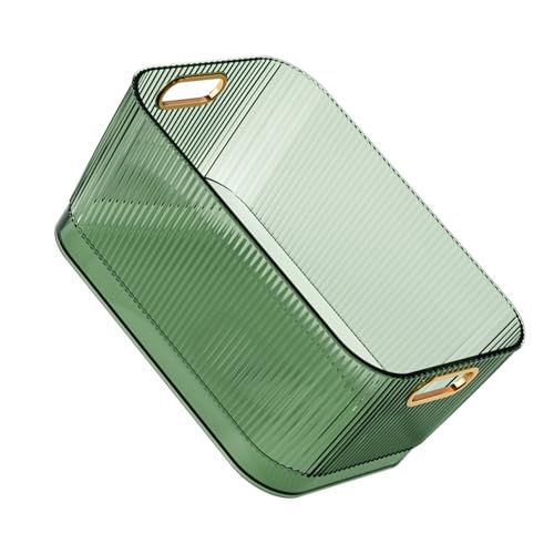 Cesta de almacenamiento acrílica verde de diseño minimalista L 7
