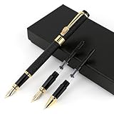 Juego de pluma estilográfica,Pluma estilográfica ultra elegante,Punta de iridio,Incluye 3 puntas de acero de diferentes...