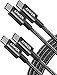 Price comparison product image Anker USB C to USB C Charger Cable, New Nylon (6 ft, 2-Pack), 60W (3A) for iPhone 17/16/15, iPad Pro, Samsung Galaxy, MacBook Pro,and More