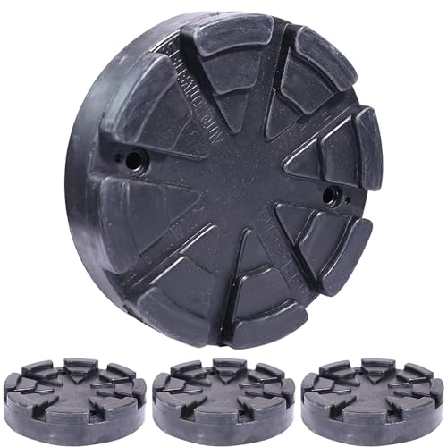 Image of 4 Pack Round Auto Lifting Pads, Rubber Car Lift Pads, Arm Pads Heavy Duty Car Auto Hoist Accessories fit for Auto Truck Hoist, Floor Jack Pad(125x28mm)