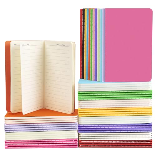 Carnets lignés en vrac Lzerking de 60 pièces colorées format de poche 8,9x14,9cm