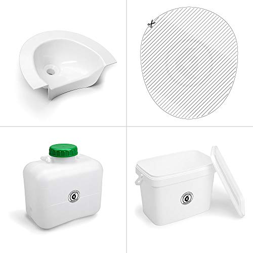 Kildwick FreeLoo L Bausatz - Komposttoilette ohne Gehäuse - Kompakt weiß