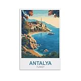 NPRZM Blechschilder, Retro-Stil, Antalya, Türkei, 
