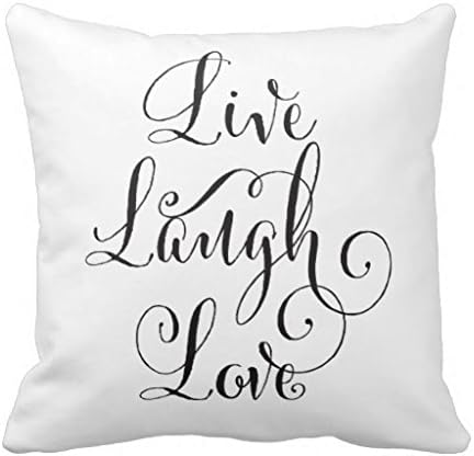 Aidoue Reversible Live, Laugh, Love Pillowcase Decorate for a Sofa Pillow Cover Cushion 18"