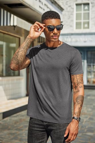 coofandy men39s short sleeve t-shirts crew neck casual summer t shirts 1-3 pack basic tee shirt