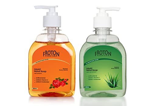 Image of Organic pH-Balance Moisturizing Rose Aloevera Liquid Hand Wash with Refreshing Fragrance, Complete Protection for Soft & Gentle Hands 250ml (Rose,Aloevera(pack of 2))
