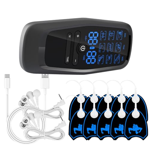 Masajeador de Cuello Eléctrico, Masajeador Cervical - Estimulador Muscular Eléctrico con 9 Modos y 30 Intensidades - Relajante del Cuello Portátil para Viajes Domésticos, Alivia el Nudo Muscular