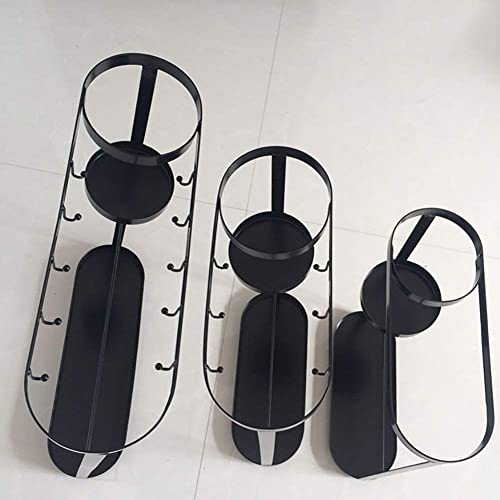 Porte-Parapluie en Fer Noir Design Moderne Haute Résistance 60cm - 5