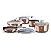 BerlingerHaus Batterie de casseroles et poêles Metallic Line avec manche amovible 12 pièces couleur cuivre