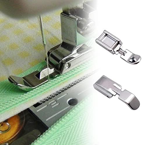 1pcs Zipper Sewing Machine Presser Foot,Narrow Clip ON Zip,Zipper Foot,Suitable for Low Shank Snap on Singer Brother Babylock Janome Kenmore White Juki New Home Simplicity Elna Husqvarna Bernina