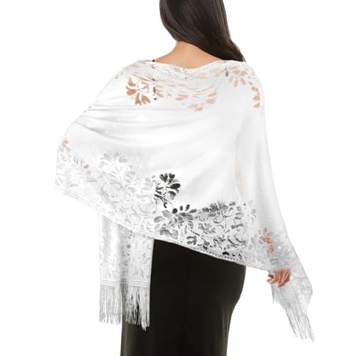 Shawl Wraps For Women,Scarf For Women,Floral Lace Shawl For Evening Dresses,Weddings,Casual,Prayer
