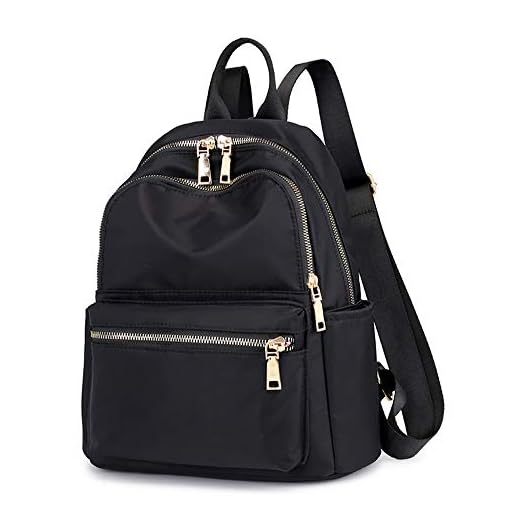 Collsants Small Nylon Backpack for Women Lightweight Mini Backpack Purse Travel Daypack (black)