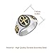 HZMAN Stainless Steel Ankh Cross Ring Ancient Egyptian Coptic Amulet Ring for Men Women Jewelry Gift (Size,10)