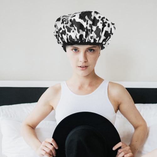 Bonnet de Bain Réutilisable Satin Doublure Aluminium Autochauffant Imperméable