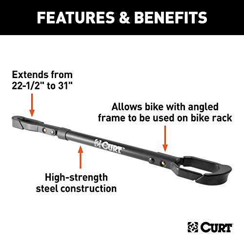 Curt 18016 Adjustable 22-1/2 To 31-Inch Bike Rack Adapter For Women's Bike, Angled Frame #TOP2