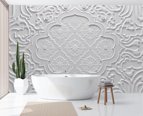 Fresque murale salon design géométrie moderne papier peint 3D