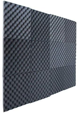 1"x12"x12" Egg Crate Foam Acoustic Foam Tiles Soundproofing Foam, 12 Pack Purple