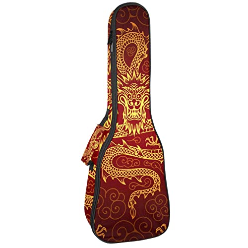 Housse pour ukulélé – Dragon chinois rouge doré – Rembourrage en éponge de 10 mm d’épaisseur – 53,3 cm – Avec sangles… - Les Beatles, Paul McCartney, John Lennon, RIngo Starr, George Harrison Housse pour ukulélé - Dragon chinois rouge doré - Rembourrage en éponge de 10 mm d'épaisseur - 53,3 cm - Avec sangles…