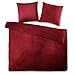 Produktbild aqua-textil Feelwell Bettwäsche 200 x 220 cm 3teilig Coral Fleece Bettbezug Mikrofaser Thermo Flausch Bordeaux