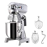 Z ZELUS Commercial Dough Mixer 1100W 30L Food Cake Bread Hook Beater Whip Commercial Planetary Mixer Stand 3 Speed 3 in 1 Electric Food Mixer with Spiral Dough Hook¡­