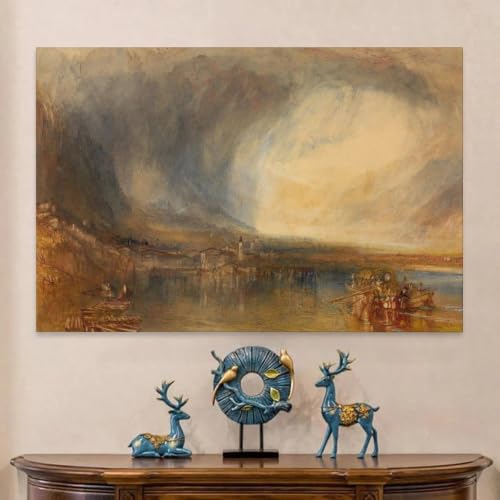 Lienzo de J. M. W. Turner Flüelen 40 x 60 cm para vestir paredes vacías con arte moderno 6