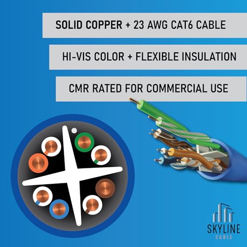Cable de red Cat 6 UTP 305 m Skywalker Azul miniatura 2