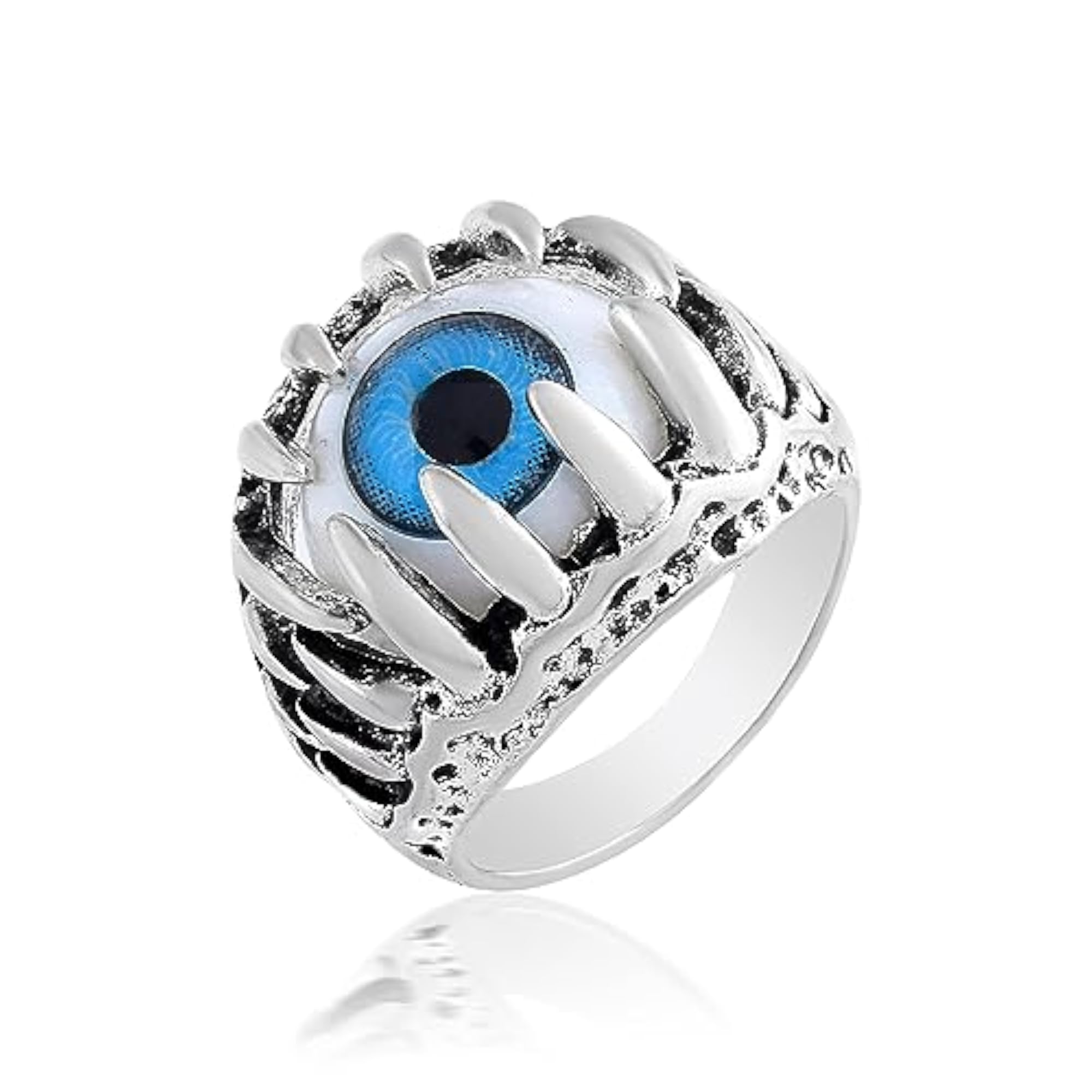 Brass Antique Finish Evil Eye Fashion Finger Ring, Unisex