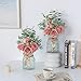 Faux Flowers with Vase,Artificial Silk Roses in Vase, Fake Plant Eucalyptus Flower Arrangement for Home Office Farmhouse Bathroom Dining Table Centerpiece Decorations Coffee Table Decor (Dusty Pink)