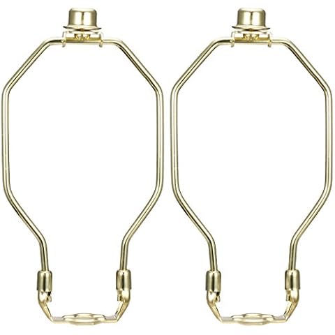 Sourcingmap 8-Inch Polished Brass Lamp Harp Set Cover