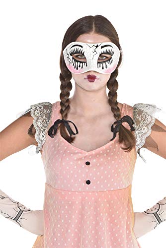 amscan Creepy Doll Half Mask - Adult Standard Size |...