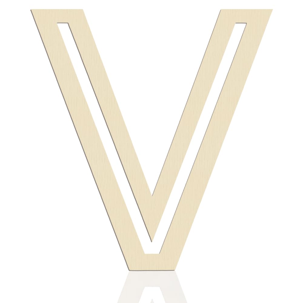 Wooden Letters 12 Inch,1/5 Inch Thick Large Wood Letter V Cutouts Unfinished Wooden Alphabet Letters for Wall Decor Crafts DIY Painting Birthday Party Nursery Holiday Big Home Decorations