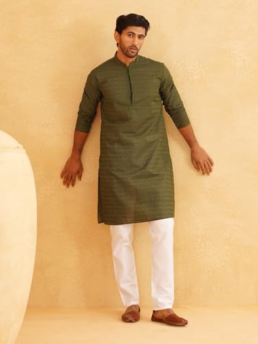 Sojanya (Since 1958 Motifs Embroidered Thread Work Pure Cotton Straight Kurta With Churidar2