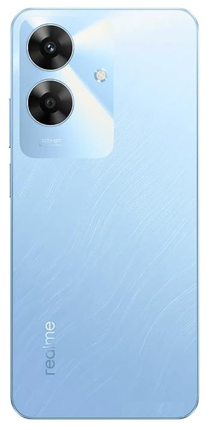 realme Note 60 Dual SIM 4G Smartphone, 128GB Storage, 4GB RAM, 6.74" 90Hz Display, 32MP Camera, 5000mAh Battery, IP64 Dust & Splash Resistant, 12 Months Warranty - Middle East Version (Voyage Blue)