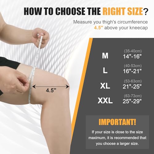 Hinged Knee Brace, Adjustable Knee Support Wrap for Men and Women, Pain Relief Swelling and Inflammation, Patellar Tendon Support Sleeve for Helping Relieve Strains, Sprains, ACL and MCL Injuries (Medium)