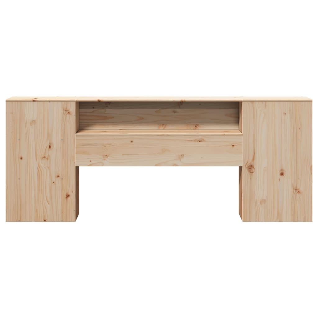 vidaXL Kopfteil, Bettkopfteil mit Stauraum, Freistehend Betthaupt für Holzbett Doppelbett, Holzkopfteil Bettzubehör Schlafzimmer, 180cm Massivholz Kiefer